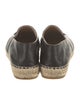 Chanel Interlocking CC Logo Leather Espadrilles