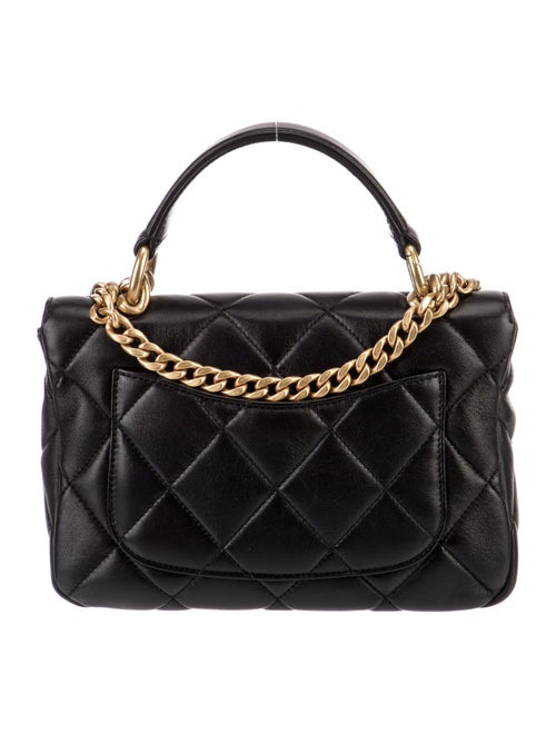 Chanel 2023 Quilted Top Handle Flap Bag