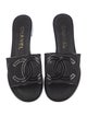 Chanel Interlocking CC Logo Mesh Slides