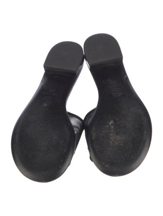 Chanel Interlocking CC Logo Mesh Slides