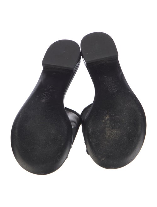 Chanel Interlocking CC Logo Mesh Slides