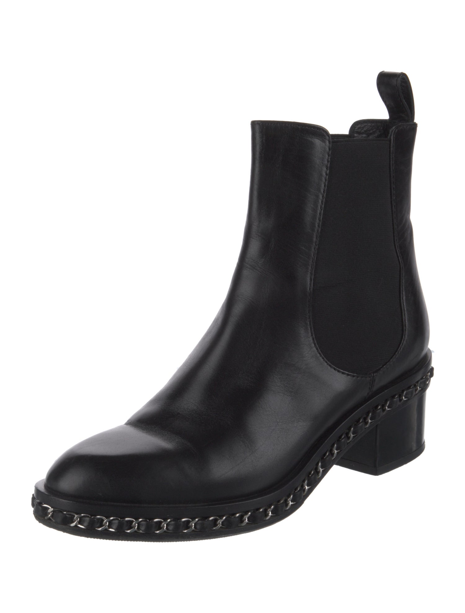 Chanel 2014 Interlocking CC Logo Chelsea Boots