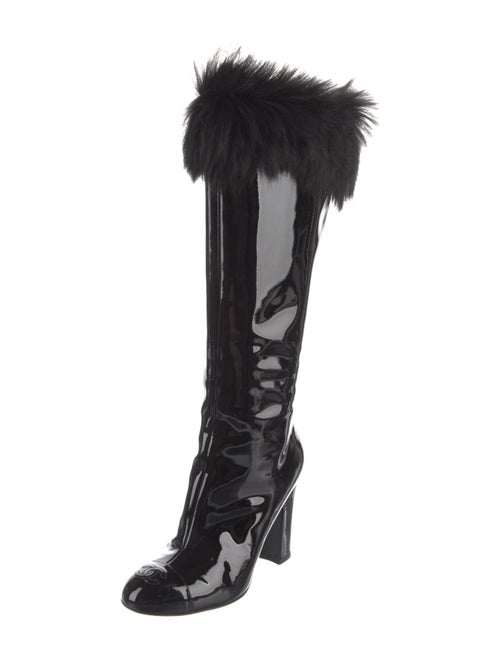 Chanel 2023 Interlocking CC Logo Lace-Up Boots