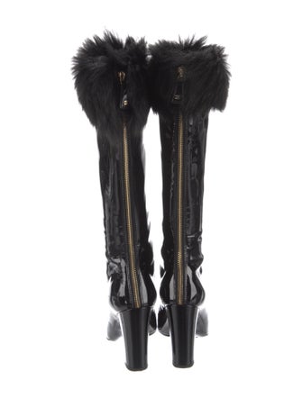 Chanel 2023 Interlocking CC Logo Lace-Up Boots