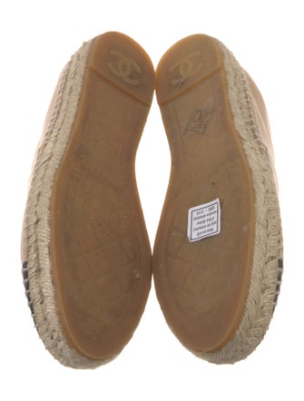 Chanel Interlocking CC Logo Lambskin Espadrilles