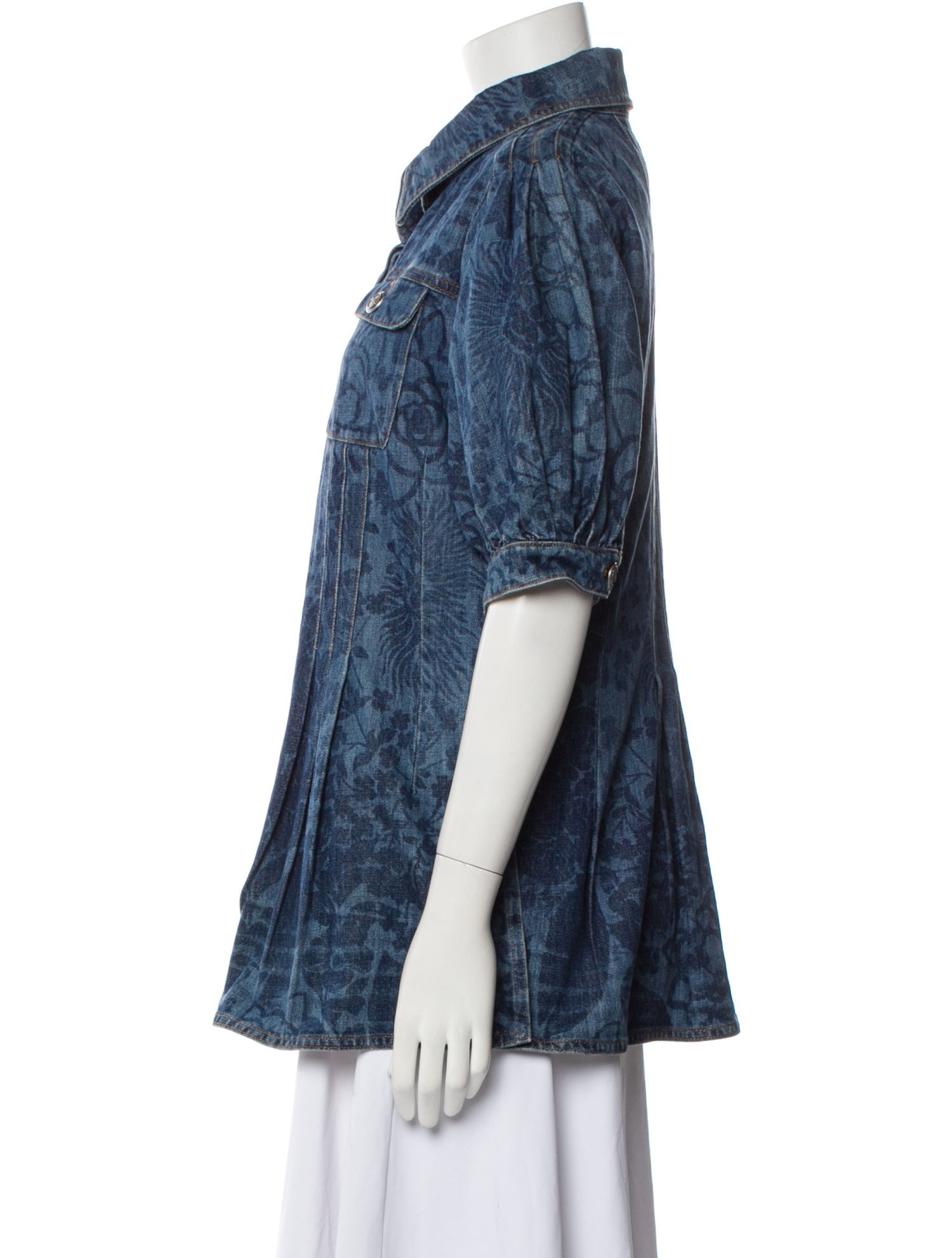 Chanel 2016 Printed Denim Jacket