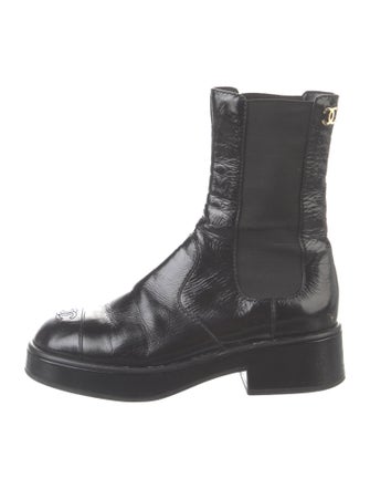 Chanel 2022 Interlocking CC Logo Combat Boots