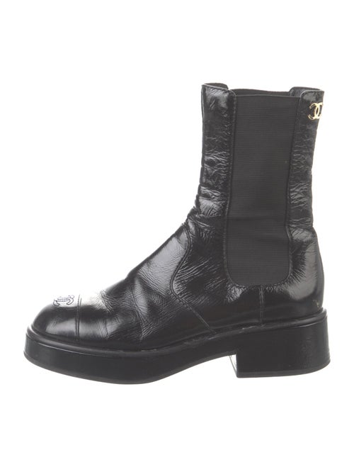 Chanel 2022 Interlocking CC Logo Combat Boots