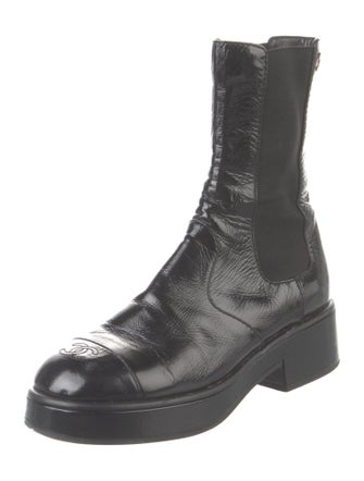 Chanel 2022 Interlocking CC Logo Combat Boots