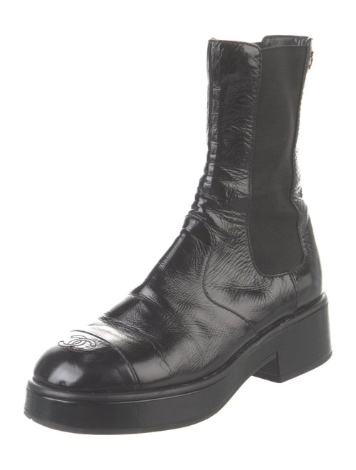 Chanel 2022 Interlocking CC Logo Combat Boots