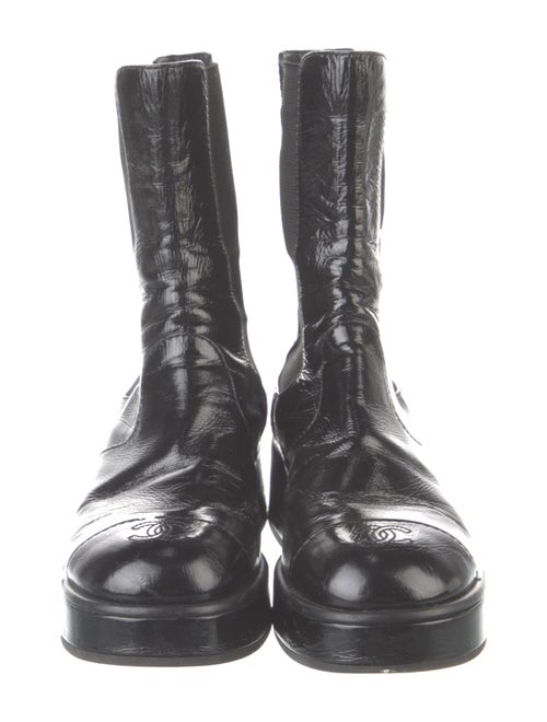 Chanel 2022 Interlocking CC Logo Combat Boots