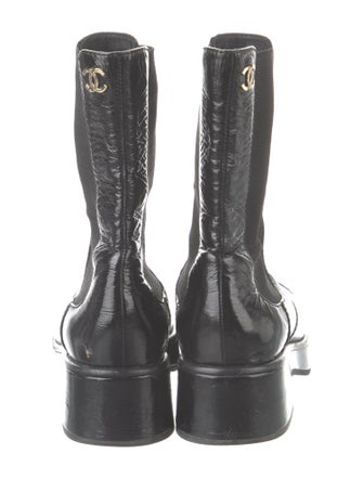 Chanel 2022 Interlocking CC Logo Combat Boots