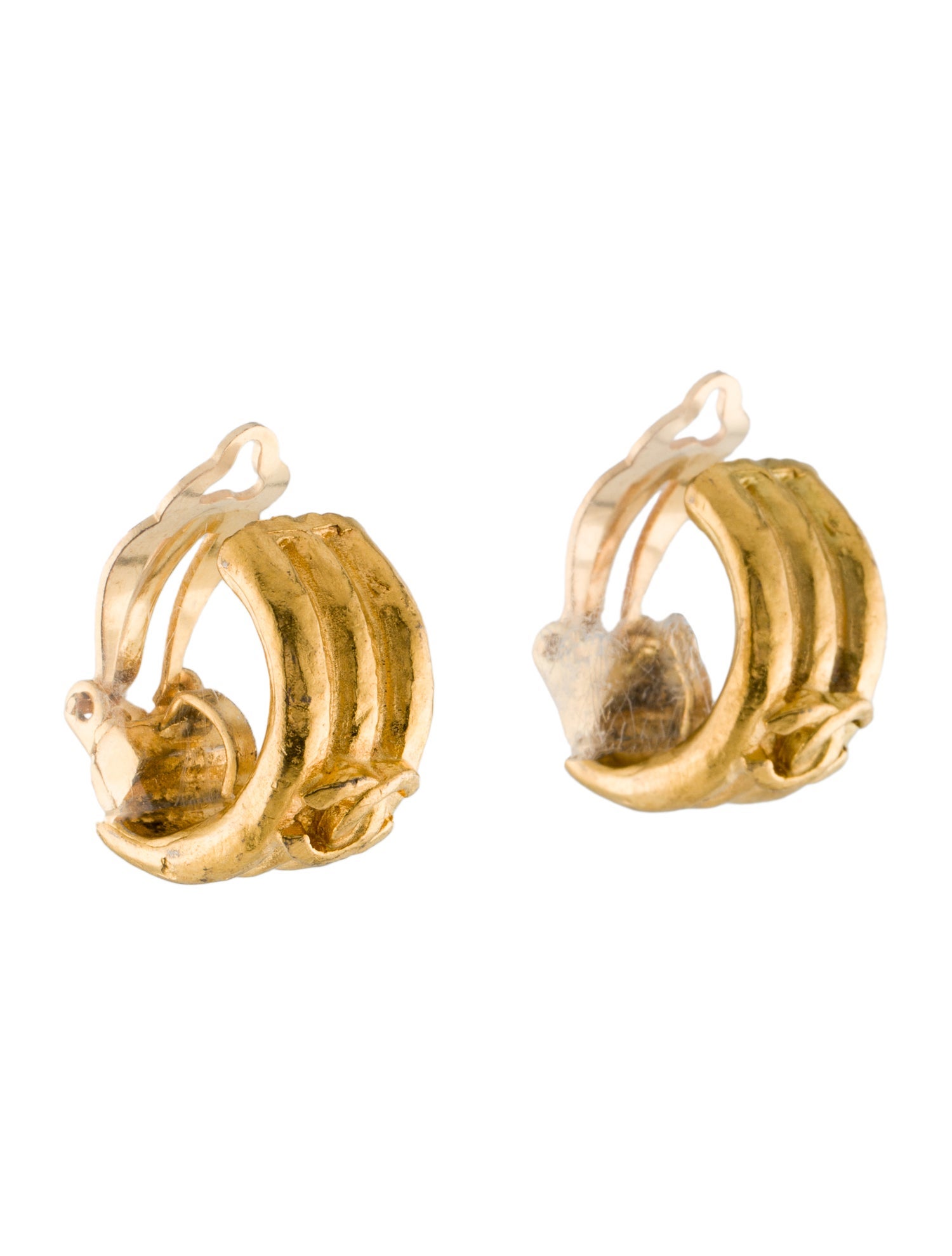 Chanel Vintage CC Clip-On Hoop Earrings