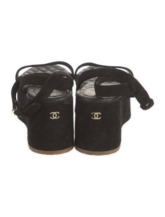 Chanel 2015 Interlocking CC Logo Sandals