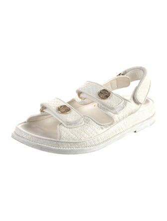 Chanel 2022 Interlocking CC Logo Slingback Sandals