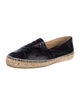 Chanel Interlocking CC Logo Leather Espadrilles