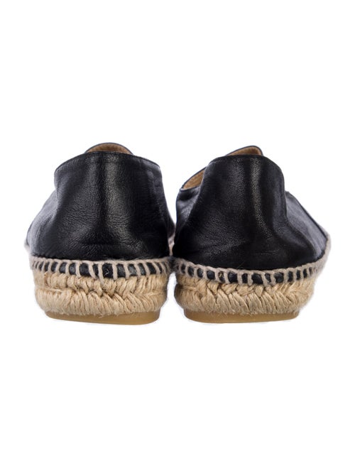Chanel Interlocking CC Logo Leather Espadrilles