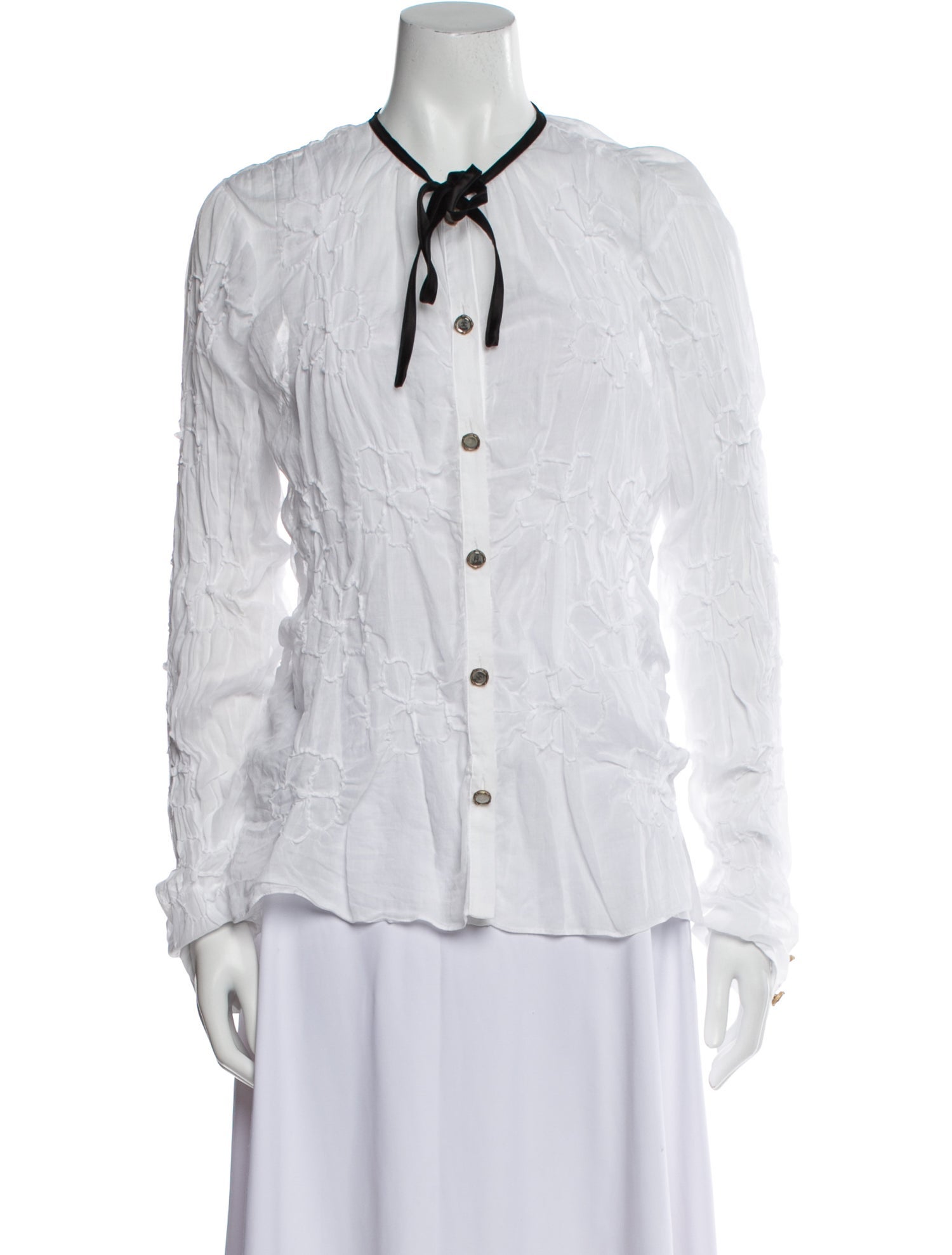 Chanel 2017 Paris-Cosmopolite Button-Up Top