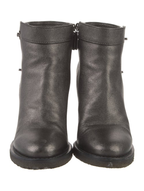 Chanel Interlocking CC Logo Leather Boots