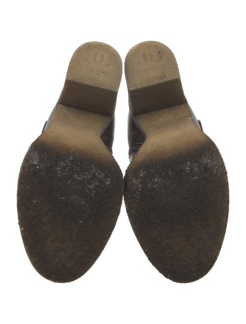 Chanel Interlocking CC Logo Leather Boots