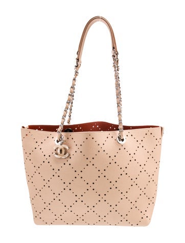 Chanel Totes Perforated CC Shop Tote