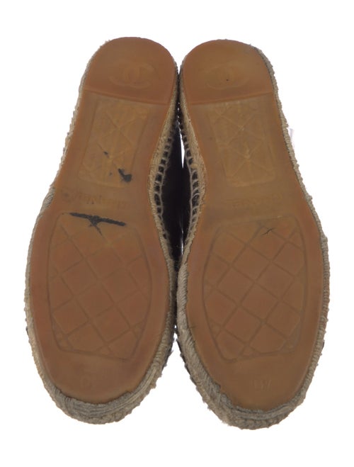 Chanel Interlocking CC Logo Lambskin Espadrilles