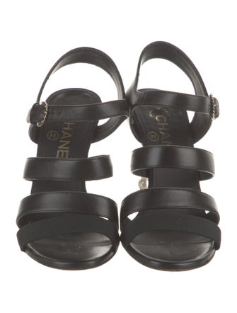 Chanel 2020 Interlocking CC Logo Slingback Sandals