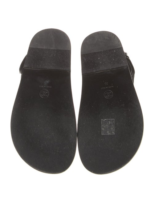 Chanel Gate No. 5 Interlocking CC Logo Slingback Sandals