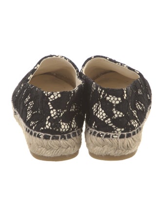 Chanel Interlocking CC Logo Leather Espadrilles