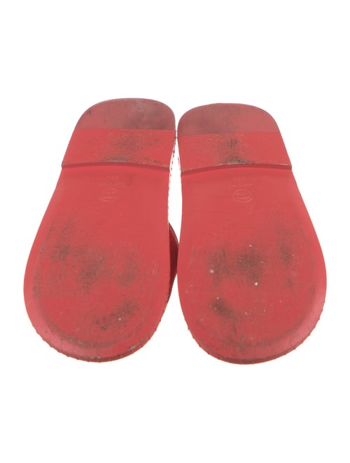 Chanel Interlocking CC Logo Velvet Slides