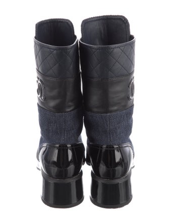 Chanel 2022 Interlocking CC Logo Combat Boots