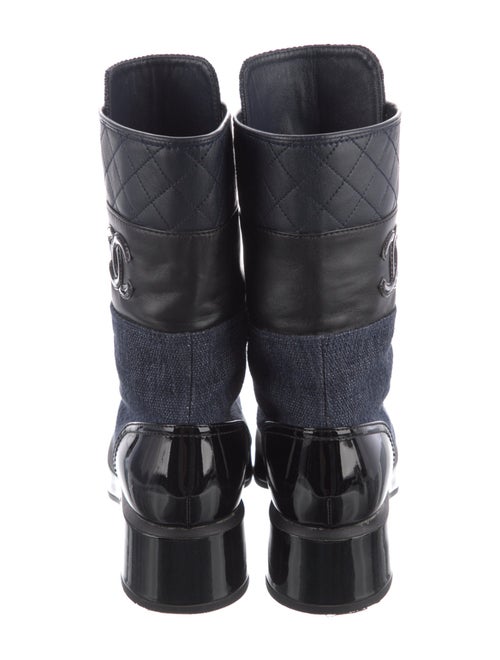 Chanel 2022 Interlocking CC Logo Combat Boots
