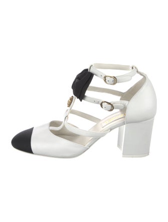 Chanel 2024 Interlocking CC Logo T-Strap Pumps