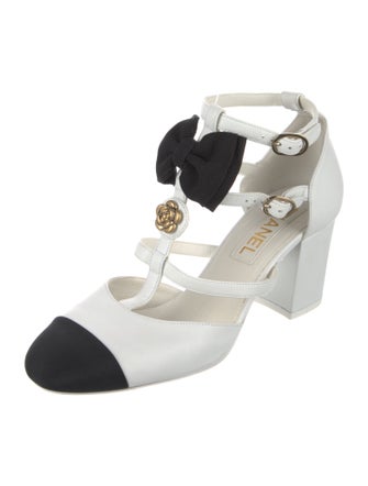 Chanel 2024 Interlocking CC Logo T-Strap Pumps