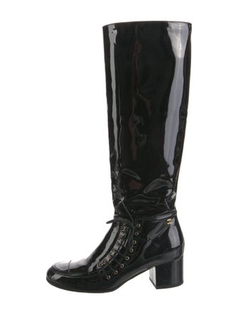 Chanel 2015 Interlocking CC Logo Riding Boots