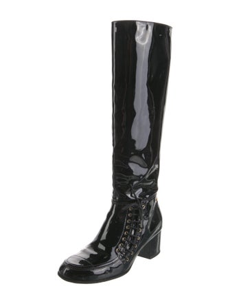 Chanel 2015 Interlocking CC Logo Riding Boots