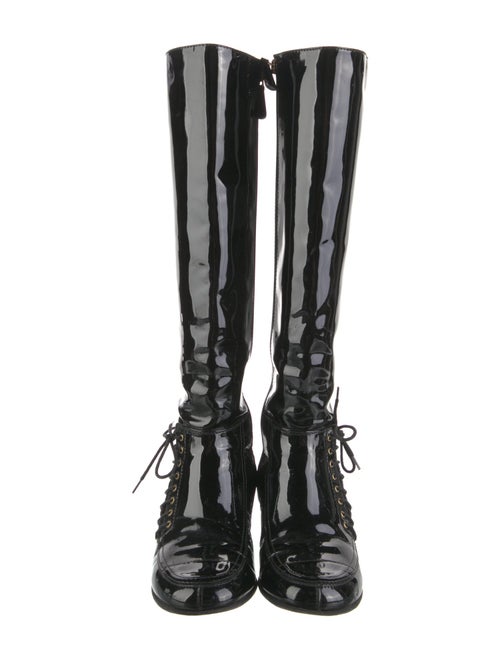 Chanel 2015 Interlocking CC Logo Riding Boots