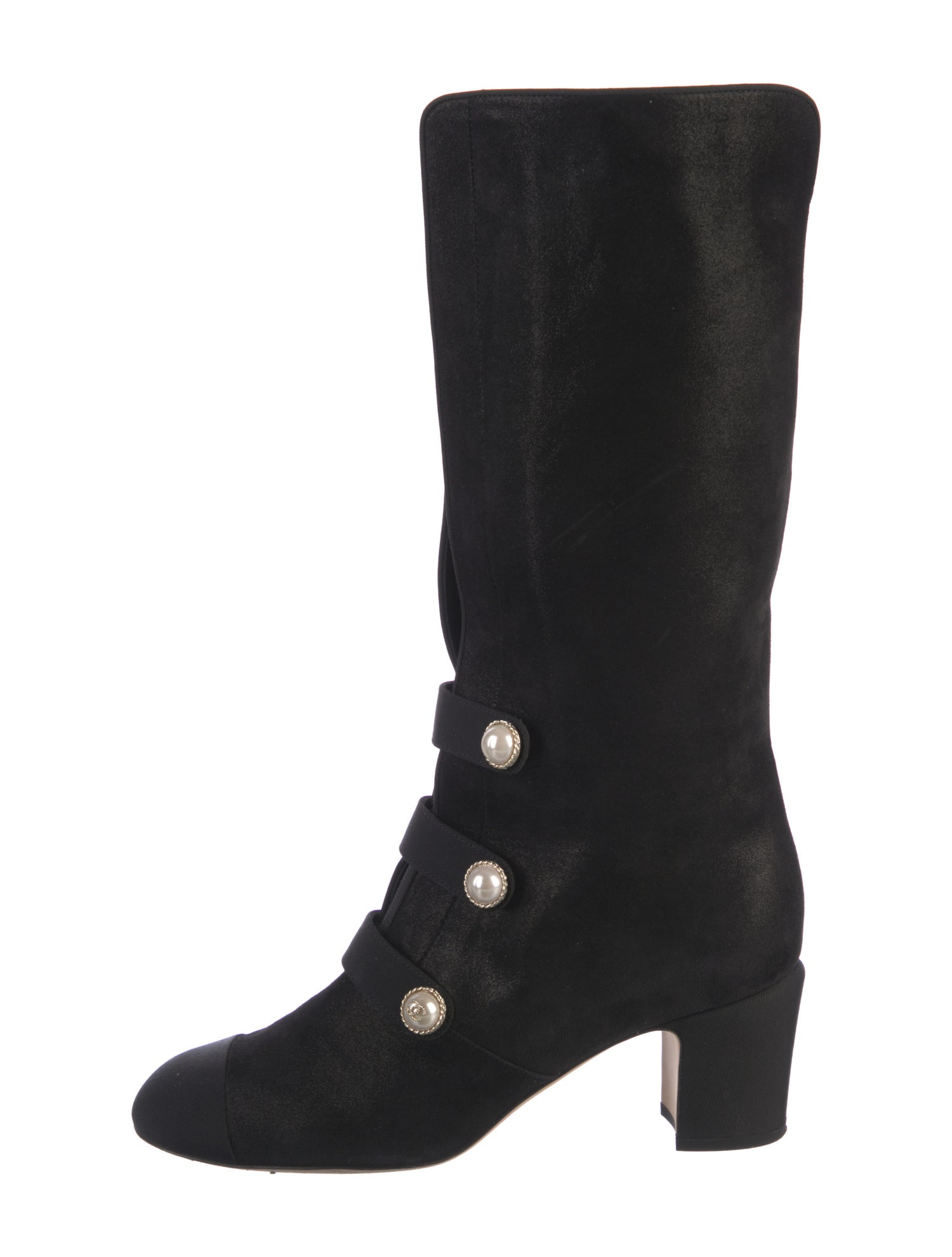 Chanel 2017 Interlocking CC Logo Lace-Up Boots