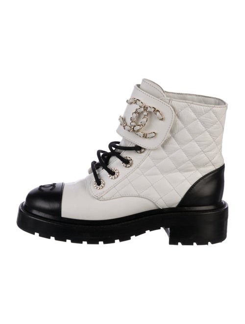 Chanel 2020 Interlocking CC Logo Combat Boots