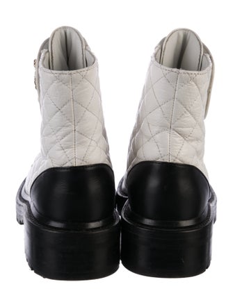 Chanel 2020 Interlocking CC Logo Combat Boots