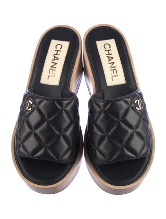 Chanel 2022 Interlocking CC Logo Slides