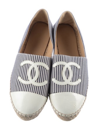 Chanel Interlocking CC Logo Canvas Espadrilles