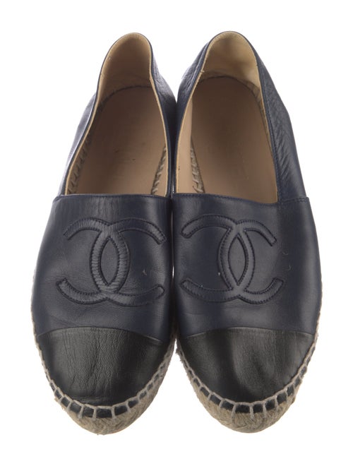 Chanel Interlocking CC Logo Lambskin Espadrilles