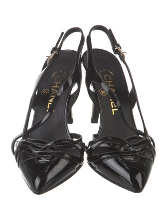 Chanel 2014 Interlocking CC Logo Slingback Pumps