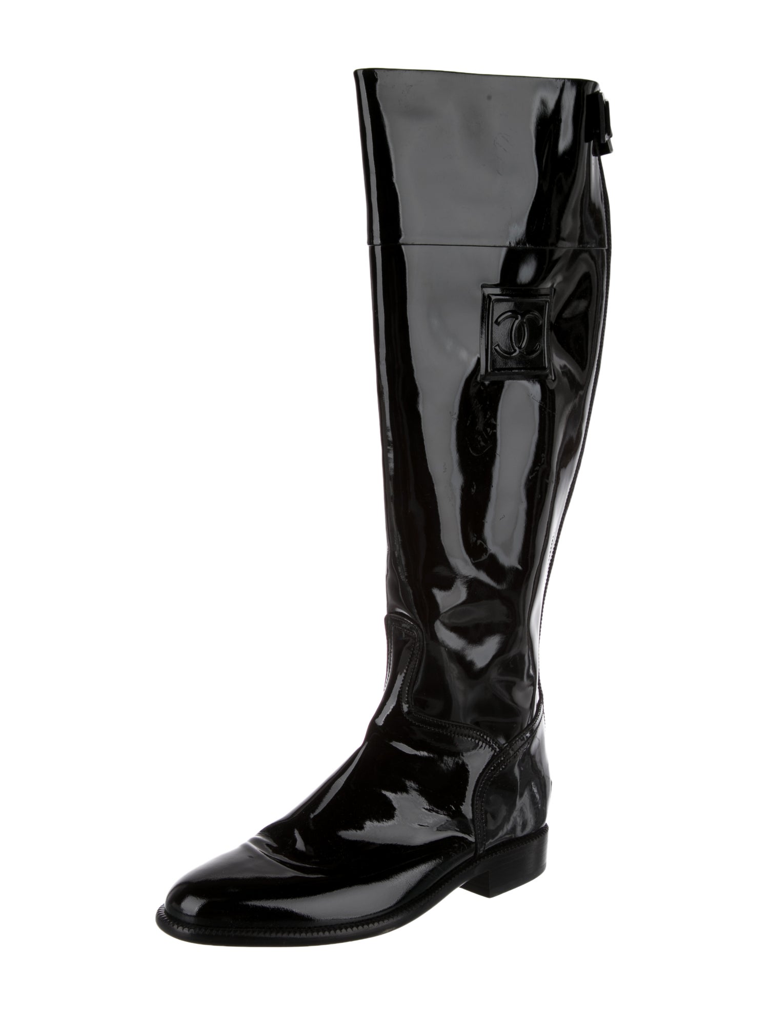 Chanel Sport Ligne Interlocking CC Logo Riding Boots
