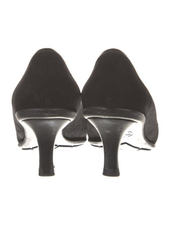 Chanel Interlocking CC Logo Suede Pumps