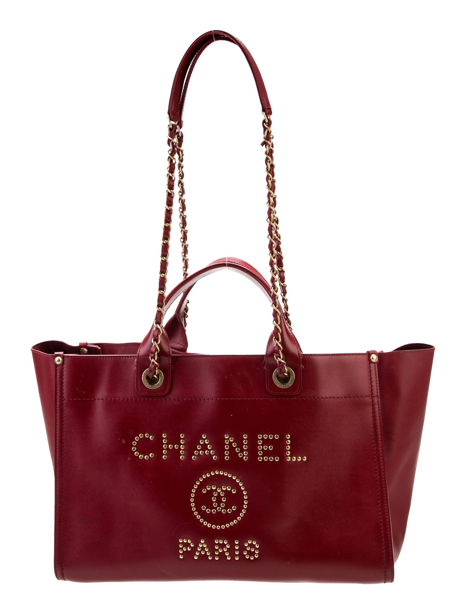 Chanel Medium Studded Deauville Tote