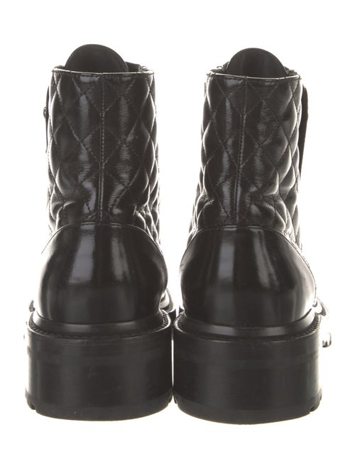 Chanel Interlocking CC Logo Lambskin Combat Boots