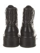 Chanel Interlocking CC Logo Lambskin Combat Boots