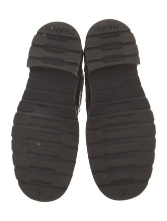 Chanel Interlocking CC Logo Lambskin Combat Boots